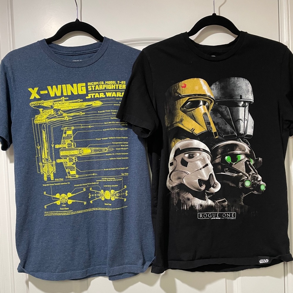TWO Star Wars T-shirts - men’s size S